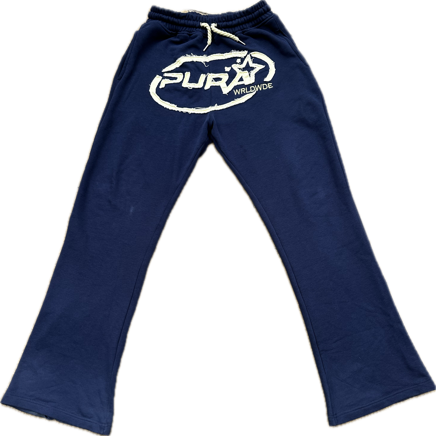 PURA FLARED TRACK JOGGERS (NAVY/CREAM)